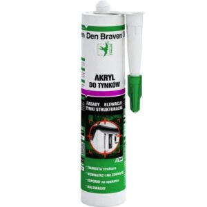 Silikon akryl do tynków Den Braven biały 300 ml