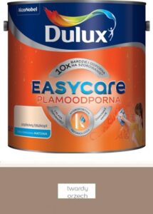 Farba plamoodporna do ścian Dulux EasyCare twardy orzech 2,5 l