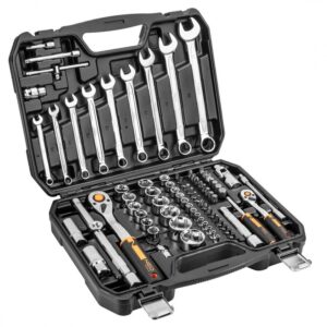 NEO Klucze nasadowe ½”, ¼”, zestaw 82 sztuk ECO 10-058