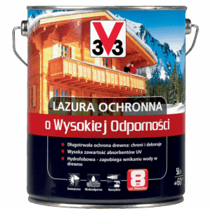 Lazura ochronna wysoka odporność V33 dąb złocisty 5 l