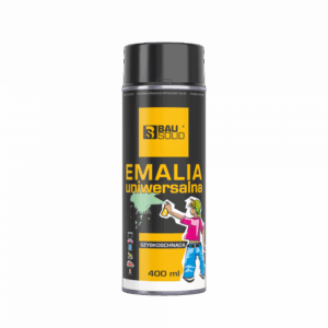 Emalia uniwersalna czarny mat Bausolid 400ml RAL9005