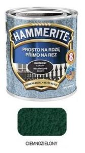 Farba do metalu na rdzę Hammerite młotkowy ciemny zielony 0,7 l
