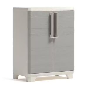 Kompaktowa szafa KETER LINEAR WOOD 68x39x90cm niska jasny beż
