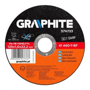 Tarcza do cięcia metalu Graphite Inox 57H733 125x1x22.2 mm