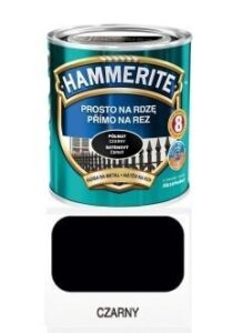 Farba do metalu na rdzę Hammerite półmat czarny 0,25 l