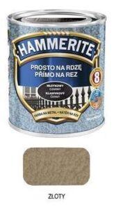 Farba do metalu na rdzę Hammerite młotkowy złoty 0,25 l
