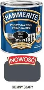 Hammerite Farba do metalu Ciemnoszary połysk 0,7 l