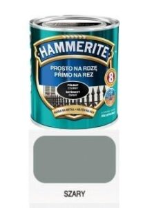 Farba do metalu na rdzę Hammerite półmat szary 0,25 l