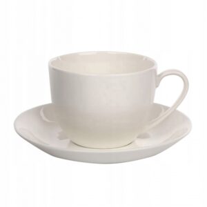 Filiżanka ze spodkiem porcelanowa do kawy herbaty Altom Design Bella 200 ml