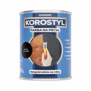 Farba na Metal 3w1- Bezpośrednio na Rdzę Czarny RAL 9005 0,7l